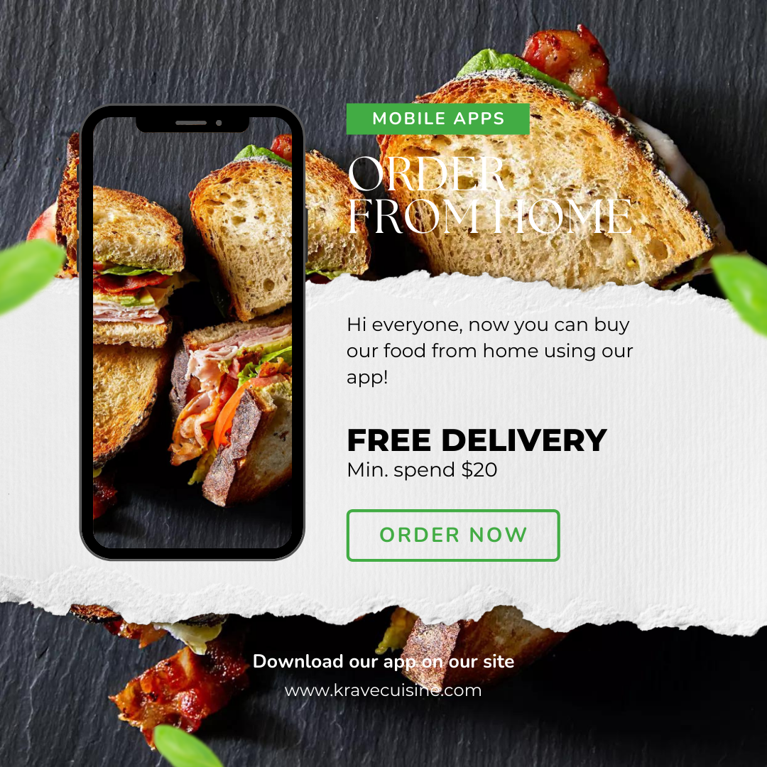 Modern Food Online Order Instagram Post (1080 × 1080 px)